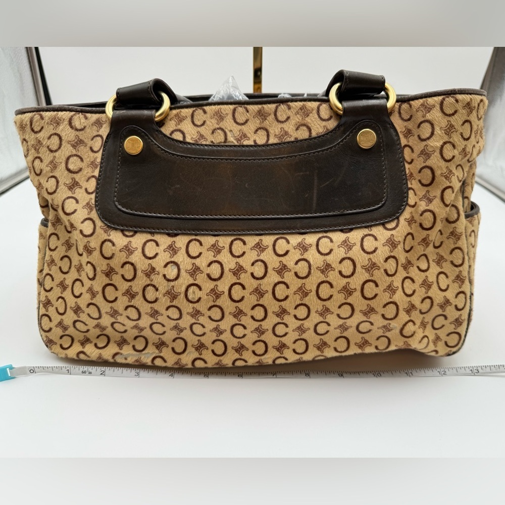 Celine-Authentic-Macadam Boogie Pony Hair Tote - Picture 4 of 16